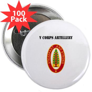 VCA - M01 - 01 - V Corps Artillery with Text - 2.25" Button (100 pack)