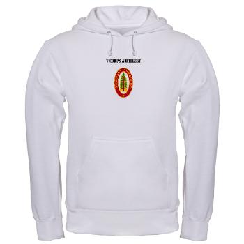 VCA - A01 - 03 - V Corps Artillery with Text - Hooded Sweatshirt