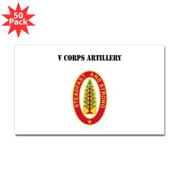 VCA - M01 - 01 - V Corps Artillery with Text - Sticker (Rectangle 50 pk) - Click Image to Close