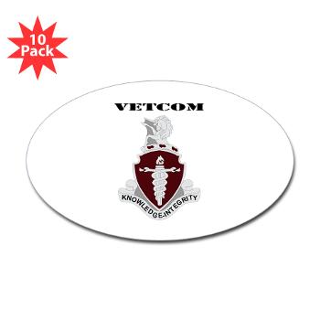 VETCOM - M01 - 01 - DUI - VETCOM with Text - Sticker (Oval 10 pk)