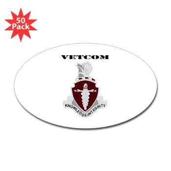 VETCOM - M01 - 01 - DUI - VETCOM with Text - Sticker (Oval 50 pk)