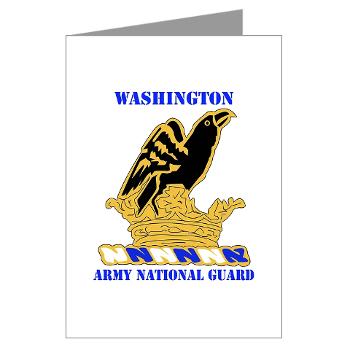 WAARNG - M01 - 02 - DUI - Washington Army National Guard with Text - Greeting Cards (Pk of 10)