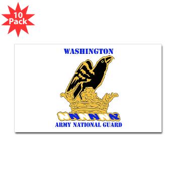 WAARNG - M01 - 01 - DUI - Washington Army National Guard with Text - Sticker (Rectangle 10 pk)