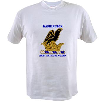 WAARNG - A01 - 04 - DUI - Washington Army National Guard with Text - Value T-shirt - Click Image to Close