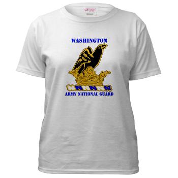 WAARNG - A01 - 04 - DUI - Washington Army National Guard with Text - Women's T-Shirt - Click Image to Close