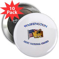 WAARNG - M01 - 01 - DUI - Washington Army National Guard with Flag 2.25" Button (10 pack)