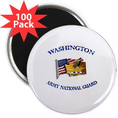 WAARNG - M01 - 01 - DUI - Washington Army National Guard with Flag 2.25" Magnet (100 pack) - Click Image to Close