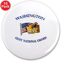 WAARNG - M01 - 01 - DUI - Washington Army National Guard with Flag 3.5" Button (10 pack) - Click Image to Close