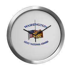 WAARNG - M01 - 03 - DUI - Washington Army National Guard with Flag Modern Wall Clock