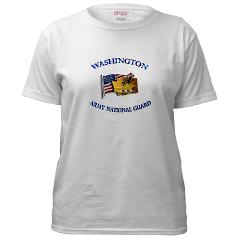 WAARNG - A01 - 04 - DUI - Washington Army National Guard with Flag Women's T-Shirt