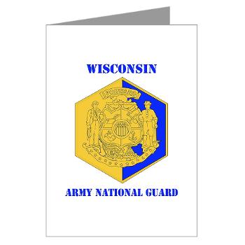WIARNG - M01 - 02 - DUI - Wisconsin Army National Guard with text - Greeting Cards (Pk of 20)