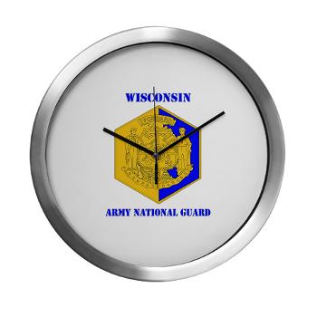 WIARNG - M01 - 03 - DUI - Wisconsin Army National Guard with text - Modern Wall Clock