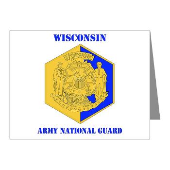 WIARNG - M01 - 02 - DUI - Wisconsin Army National Guard with text - Note Cards (Pk of 20)