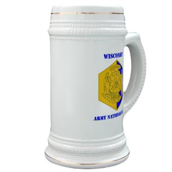 WIARNG - M01 - 03 - DUI - Wisconsin Army National Guard with text - Stein - Click Image to Close