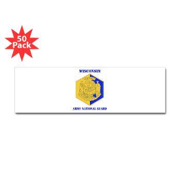 WIARNG - M01 - 01 - DUI - Wisconsin Army National Guard with text - Sticker (Bumper 50 pk)