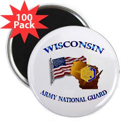 WIARNG - M01 - 01 - Wisconsin Army National Guard - 2.25" Magnet (100 pack)