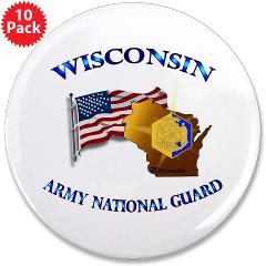 WIARNG - M01 - 01 - Wisconsin Army National Guard - 3.5" Button (10 pack)