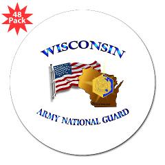 WIARNG - M01 - 01 - Wisconsin Army National Guard - 3" Lapel Sticker (48 pk) - Click Image to Close
