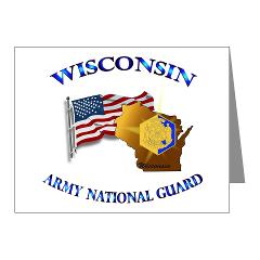WIARNG - M01 - 02 - Wisconsin Army National Guard - Note Cards (Pk of 20) - Click Image to Close