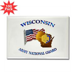 WIARNG - M01 - 01 - Wisconsin Army National Guard - Rectangle Magnet (100 pack)