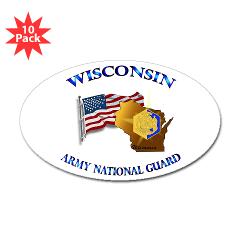 WIARNG - M01 - 01 - Wisconsin Army National Guard - Sticker (Oval 10 pk) - Click Image to Close