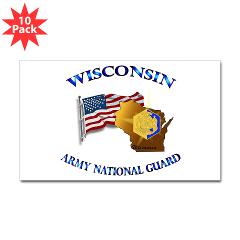 WIARNG - M01 - 01 - Wisconsin Army National Guard - Sticker (Rectangle 10 pk)