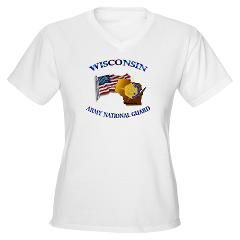 WIARNG - A01 - 04 - Wisconsin Army National Guard - Women's V-Neck T-Shirt