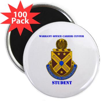 WOCCS - M01 - 01 - DUI - Warrant Office Career Center - Student with text 2.25" Magnet (100 pack)