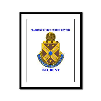 WOCCS - M01 - 02 - DUI - Warrant Office Career Center - Student with text Large Framed Print