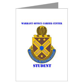 WOCCS - M01 - 02 - DUI - Warrant Office Career Center - Student with text Greeting Cards (Pk of 10)