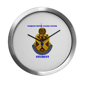 WOCCS - M01 - 03 - DUI - Warrant Office Career Center - Student with text Modern Wall Clock