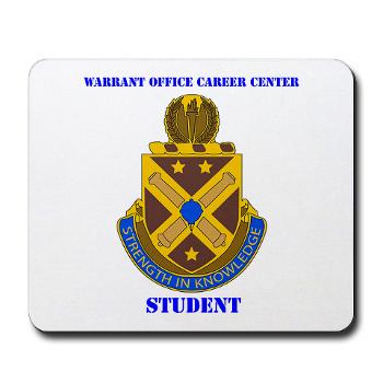 WOCCS - M01 - 03 - DUI - Warrant Office Career Center - Student with text Mousepad
