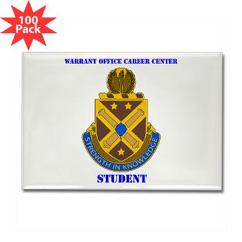 WOCCS - M01 - 01 - DUI - Warrant Office Career Center - Student with text Rectangle Magnet (100 pack) - Click Image to Close