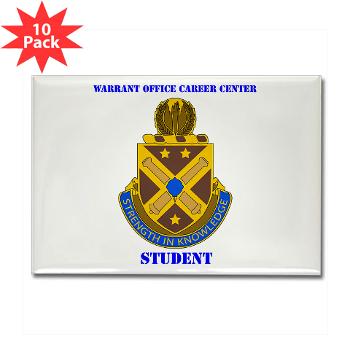 WOCCS - M01 - 01 - DUI - Warrant Office Career Center - Student with text Rectangle Magnet (10 pack) - Click Image to Close