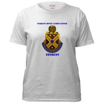 WOCCS - A01 - 04 - DUI - Warrant Office Career Center - Student with text Women's T-Shirt - Click Image to Close