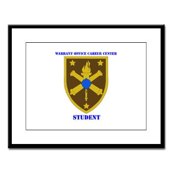 WOCCS - M01 - 02 - SSI - Warrant Office Career Center - Student with text Large Framed Print