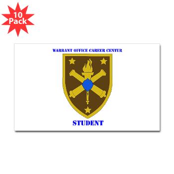 WOCCS - M01 - 01 - SSI - Warrant Office Career Center - Student with text Sticker (Rectangle 10 pk) - Click Image to Close