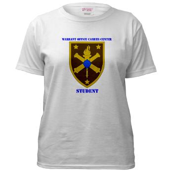 WOCCS - A01 - 04 - SSI - Warrant Office Career Center - Student with text Women's T-Shirt - Click Image to Close