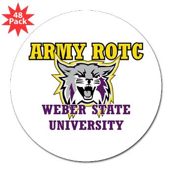 WSUROTC - M01 - 01 - Weber State University - ROTC - 3" Lapel Sticker (48 pk)