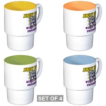 WSUROTC - M01 - 03 - Weber State University - ROTC - Stackable Mug Set (4 mugs) - Click Image to Close