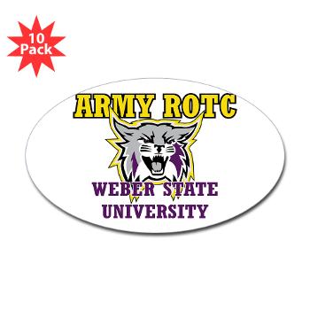 WSUROTC - M01 - 01 - Weber State University - ROTC - Sticker (Oval 10 pk)