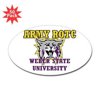 WSUROTC - M01 - 01 - Weber State University - ROTC - Sticker (Oval 50 pk)