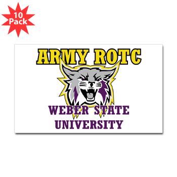 WSUROTC - M01 - 01 - Weber State University - ROTC - Sticker (Rectangle 10 pk)
