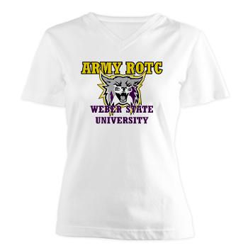 WSUROTC - A01 - 04 - Weber State University - ROTC - Women's V-Neck T-Shirt