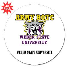 WSUROTC - M01 - 01 - Weber State University - ROTC with Text - 3" Lapel Sticker (48 pk)