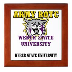 WSUROTC - M01 - 03 - Weber State University - ROTC with Text - Keepsake Box
