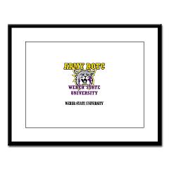 WSUROTC - M01 - 02 - Weber State University - ROTC with Text - Large Framed Print