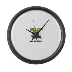 WSUROTC - M01 - 03 - Weber State University - ROTC with Text - Large Wall Clock