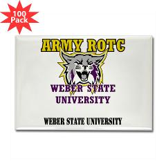 WSUROTC - M01 - 01 - Weber State University - ROTC with Text - Rectangle Magnet (100 pack)
