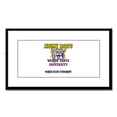 WSUROTC - M01 - 02 - Weber State University - ROTC with Text - Small Framed Print